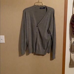 Grey cardigan sweater